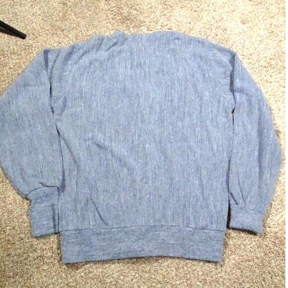 Vintage Knights Bridge DuPont Orlon Blue-Gray Cardigan Grandpa Sweater, Size M - Picture 8 of 9